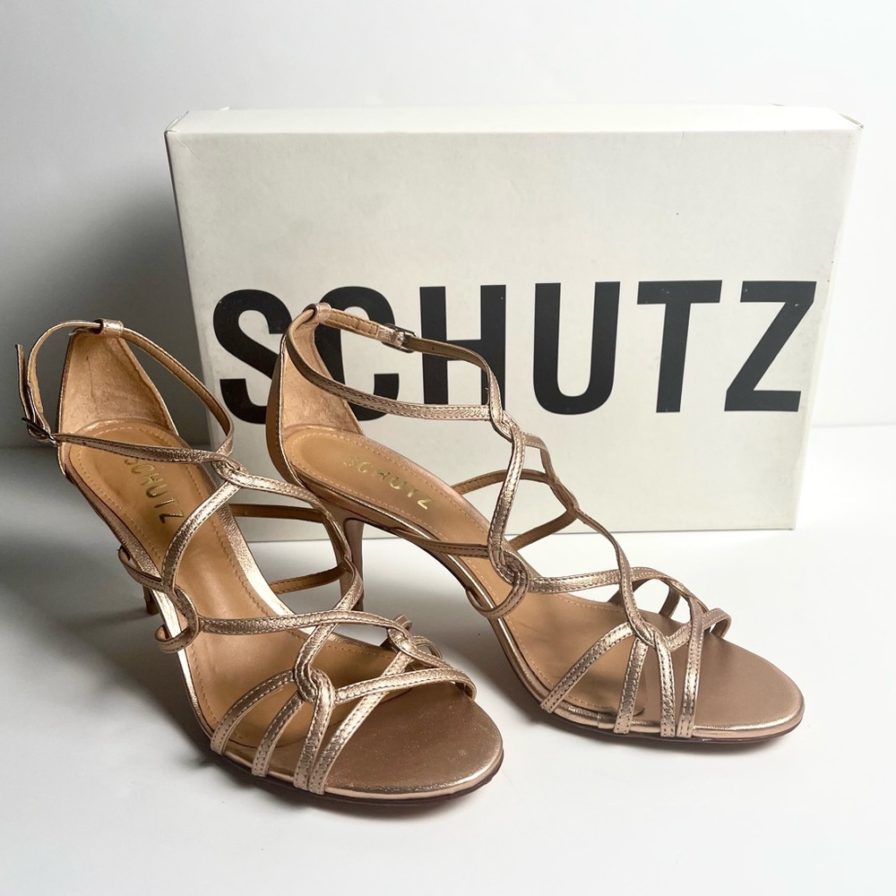 Schultz Buffy Sandal in Rose Gold Women’s Size 7 Oura Rosa Holiday New Years